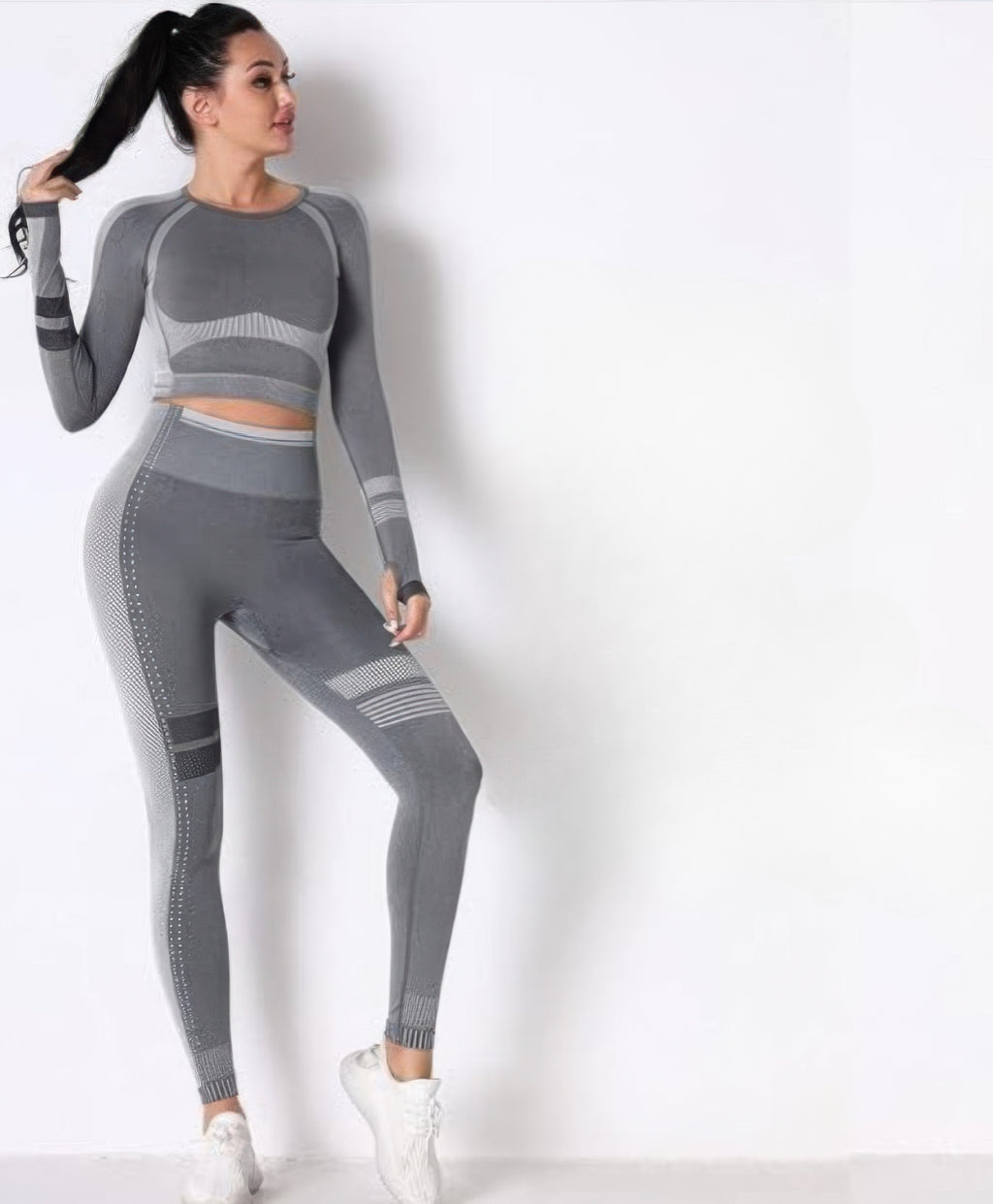 Seamless Long Sleeve Solid Yoga Set-Product Type | Naughty Smile Fashion