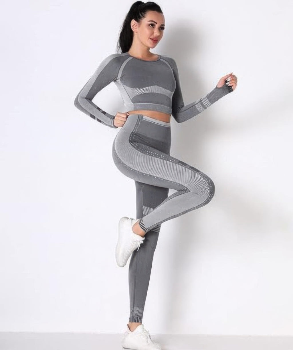 Seamless Long Sleeve Solid Yoga Set-Product Type | Naughty Smile Fashion