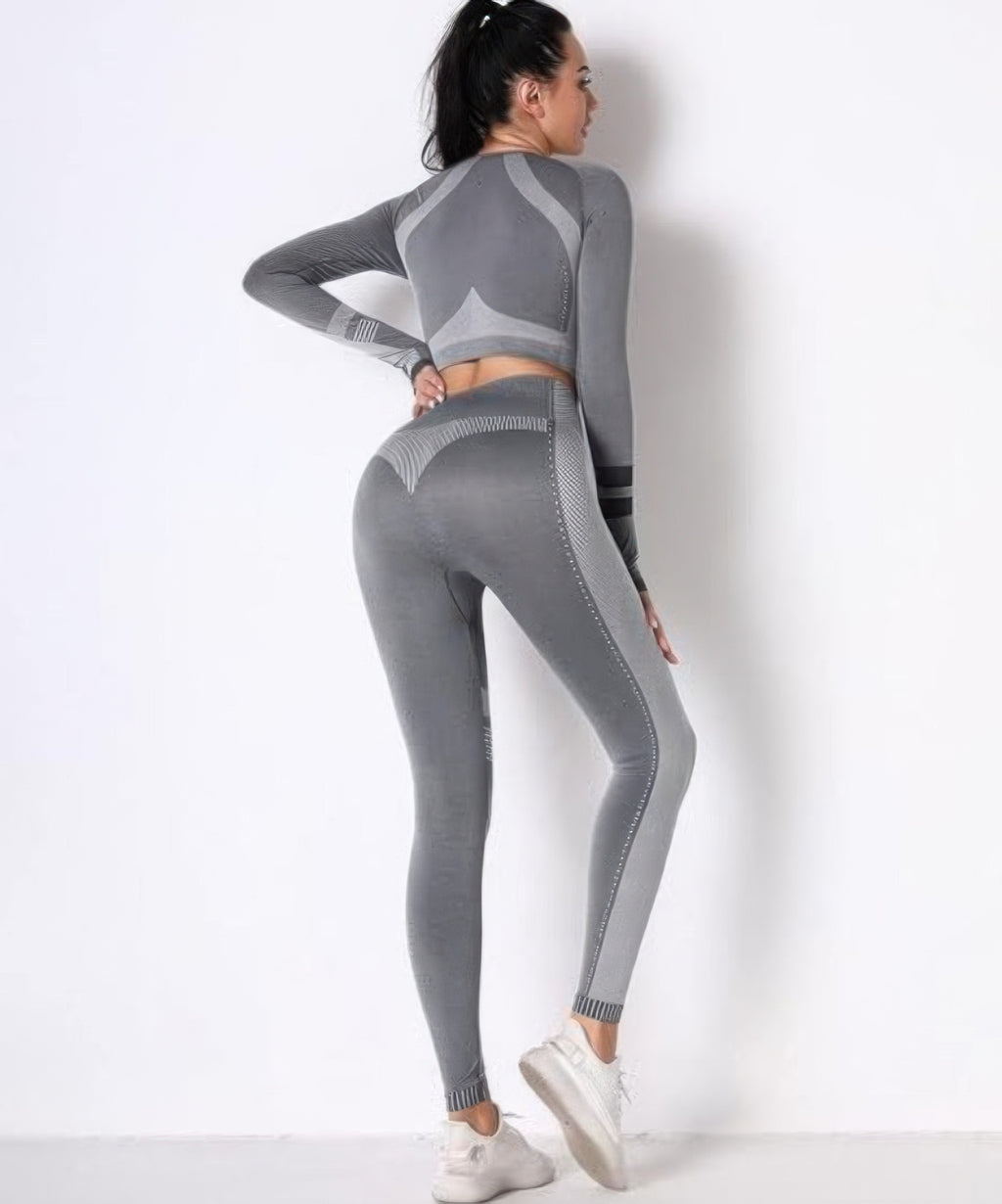 Seamless Long Sleeve Solid Yoga Set-Product Type | Naughty Smile Fashion