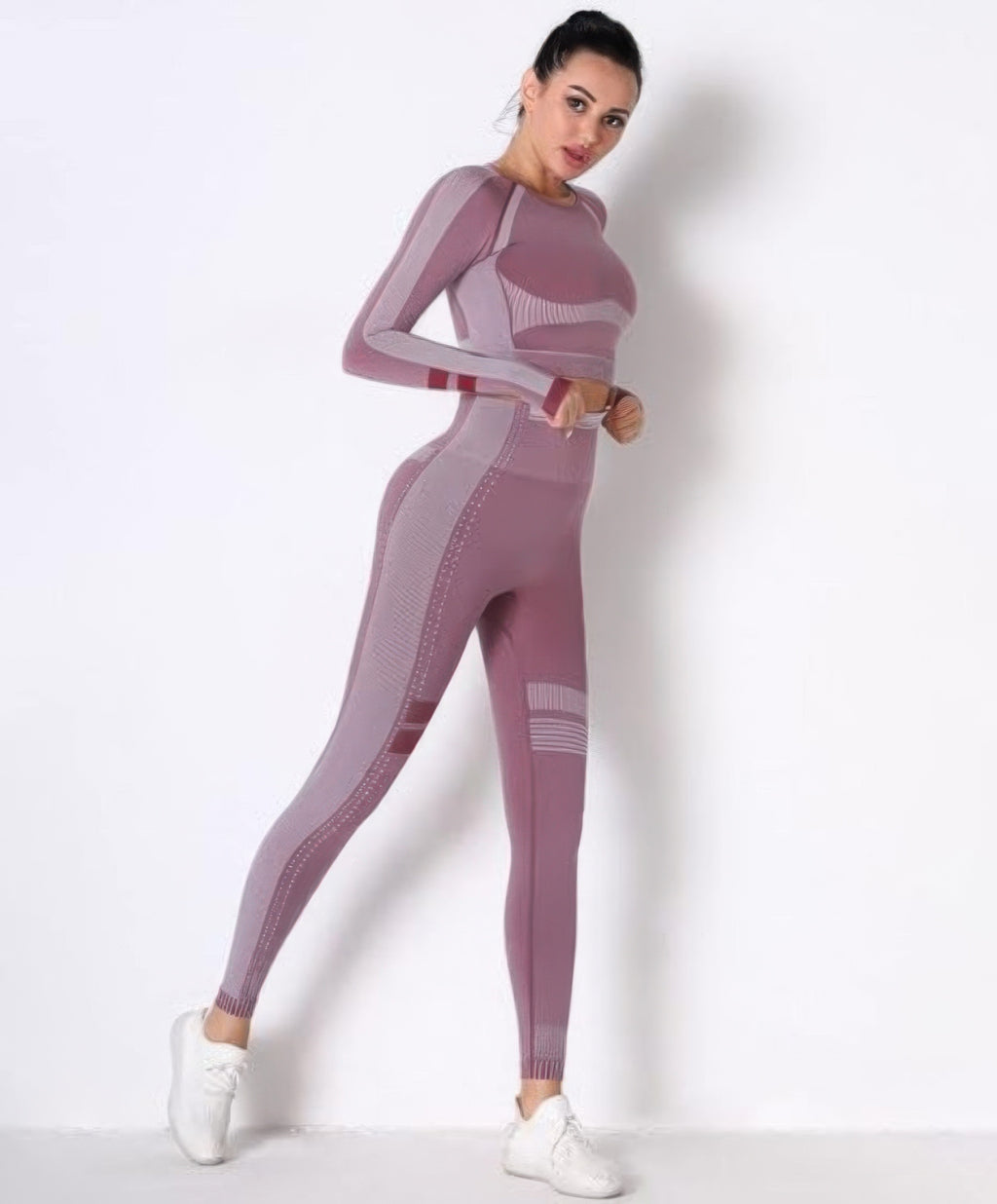Seamless Long Sleeve Solid Yoga Set-Product Type | Naughty Smile Fashion