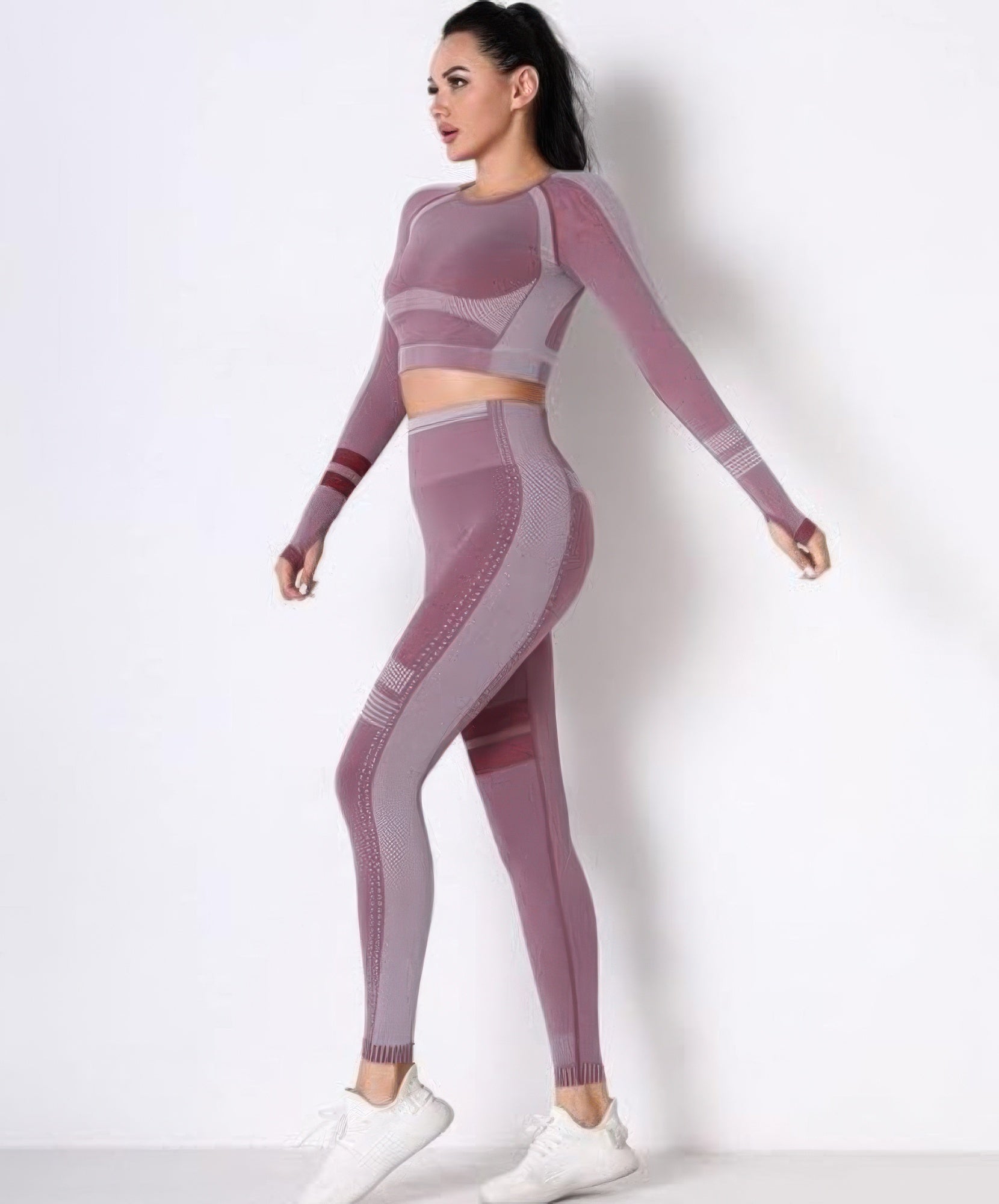 Seamless Long Sleeve Solid Yoga Set-Product Type | Naughty Smile Fashion