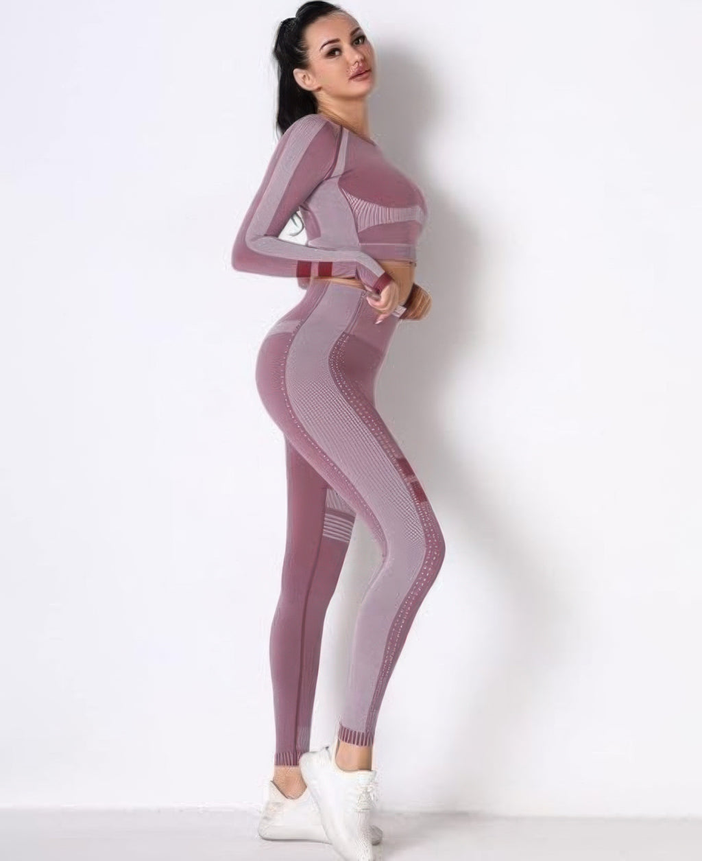Seamless Long Sleeve Solid Yoga Set-Product Type | Naughty Smile Fashion