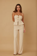 Scrunched Golden Stone Strapless Sets-Product Type | Naughty Smile Fashion