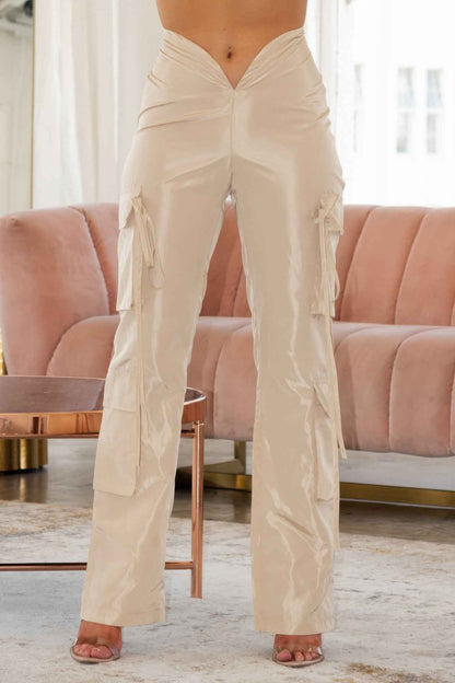 V Cut Cargo Pants