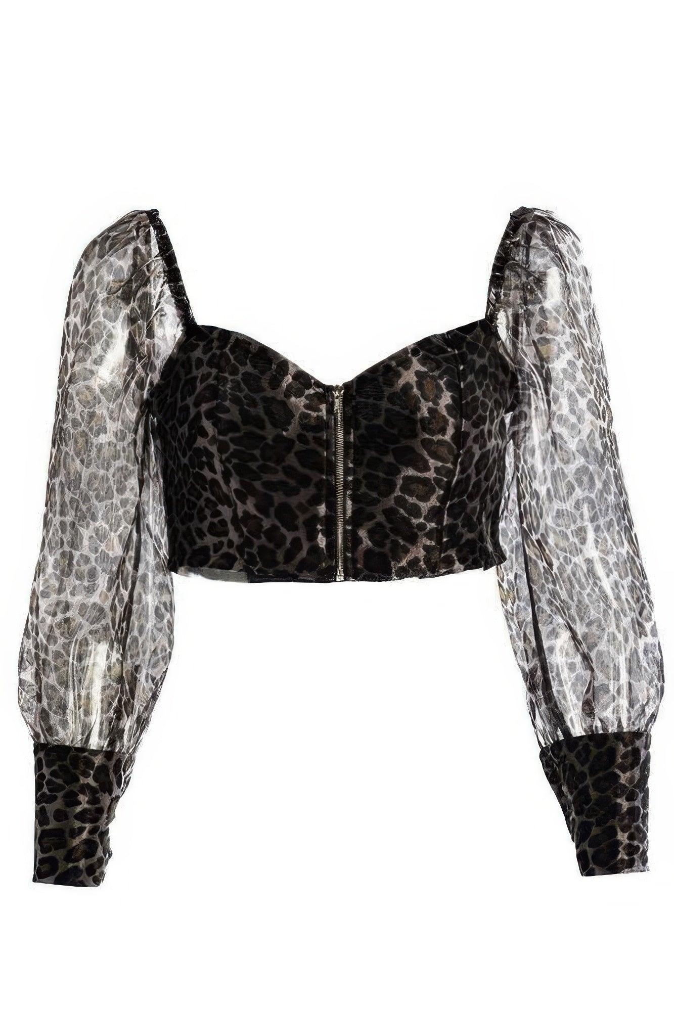 Sheer Leopard Print Crop Top-Product Type | Naughty Smile Fashion