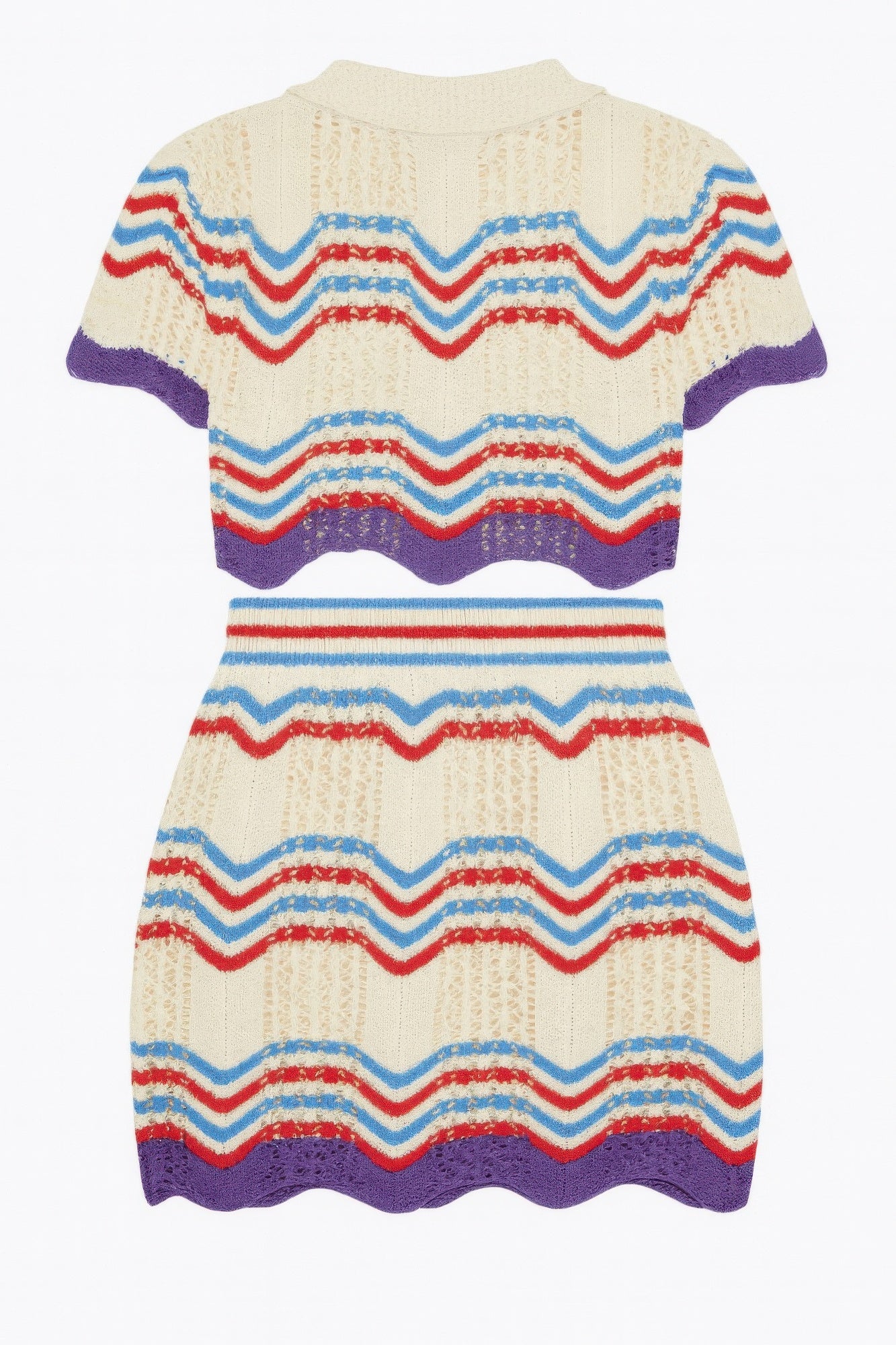 Zig Zag Crochet Two Piece Set-Product Type | Naughty Smile Fashion