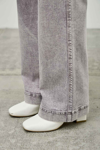 High Rise Slim Wide Straight