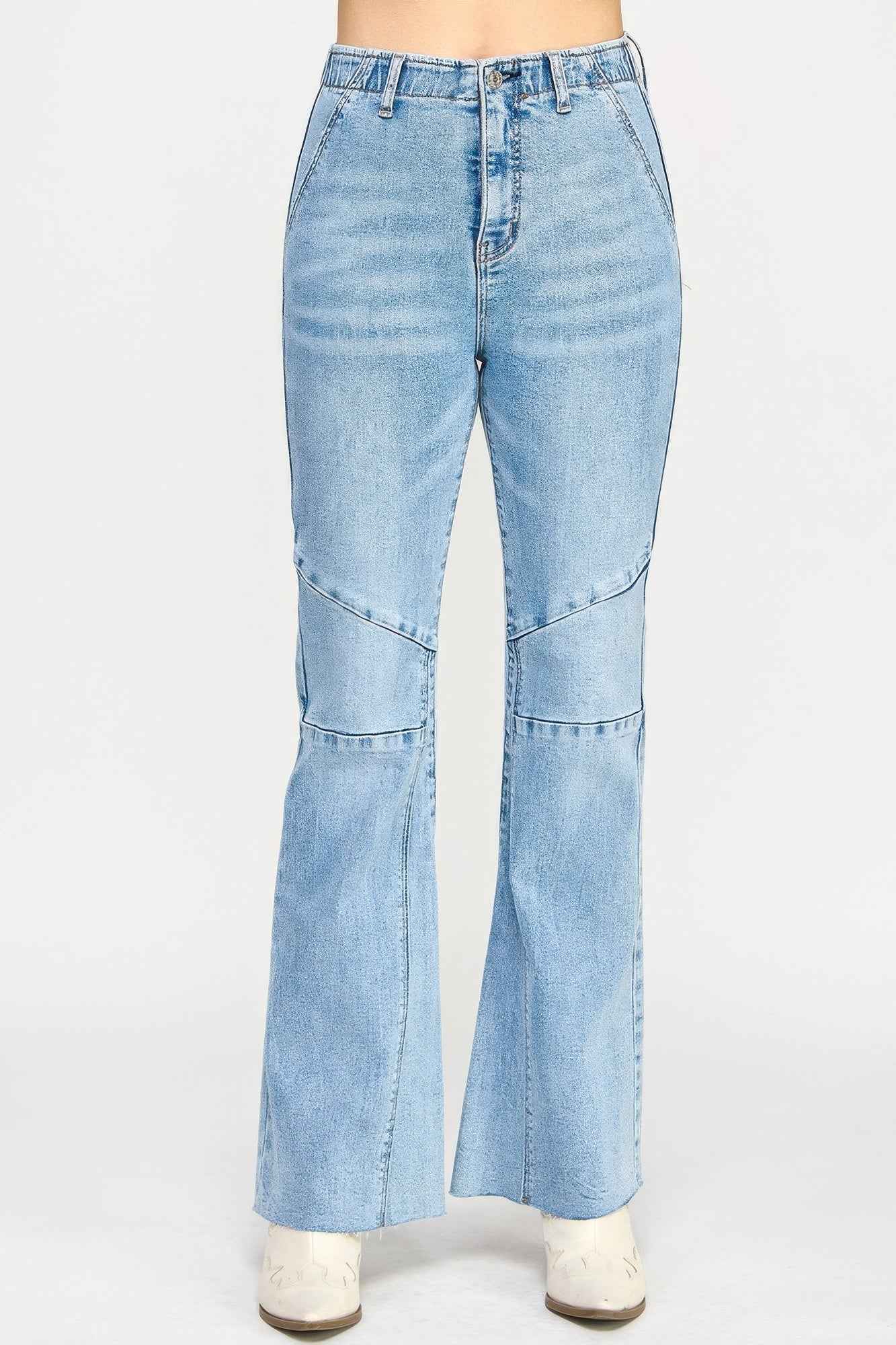 High Rise Flare With Seam Detail