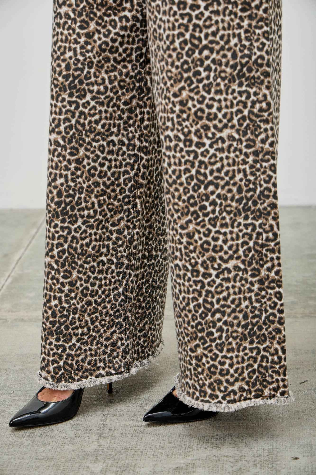 Leopard Super High Rise Wide Leg With Stretch