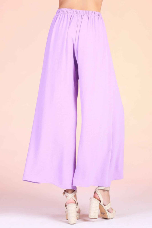 Matte Crepe Wide Leg Swing Pants