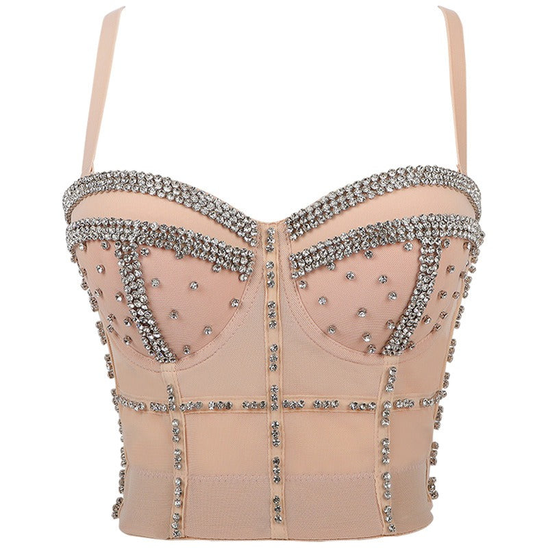 Masked chest, fish bone shaping, external wearing of corset and suspender for women