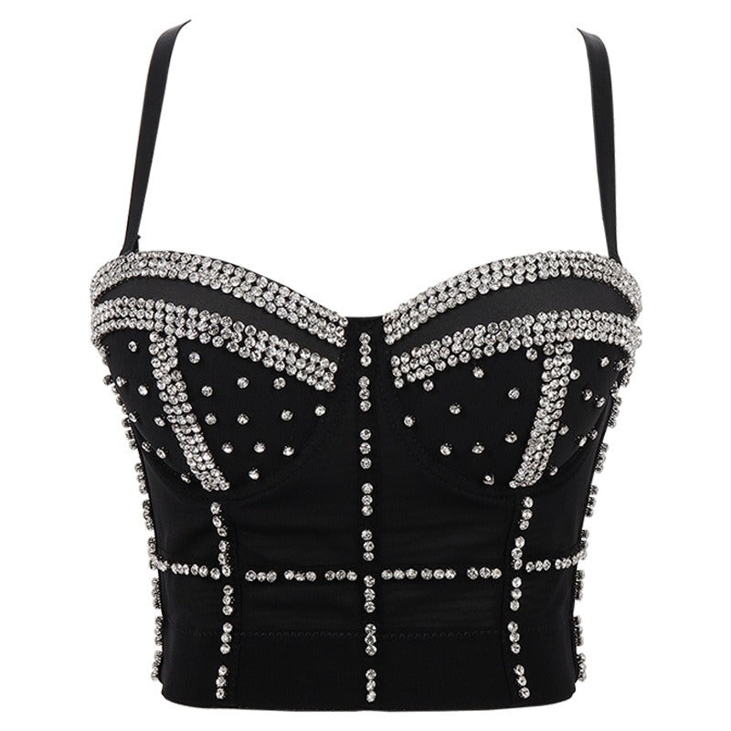 Masked chest, fish bone shaping, external wearing of corset and suspender for women
