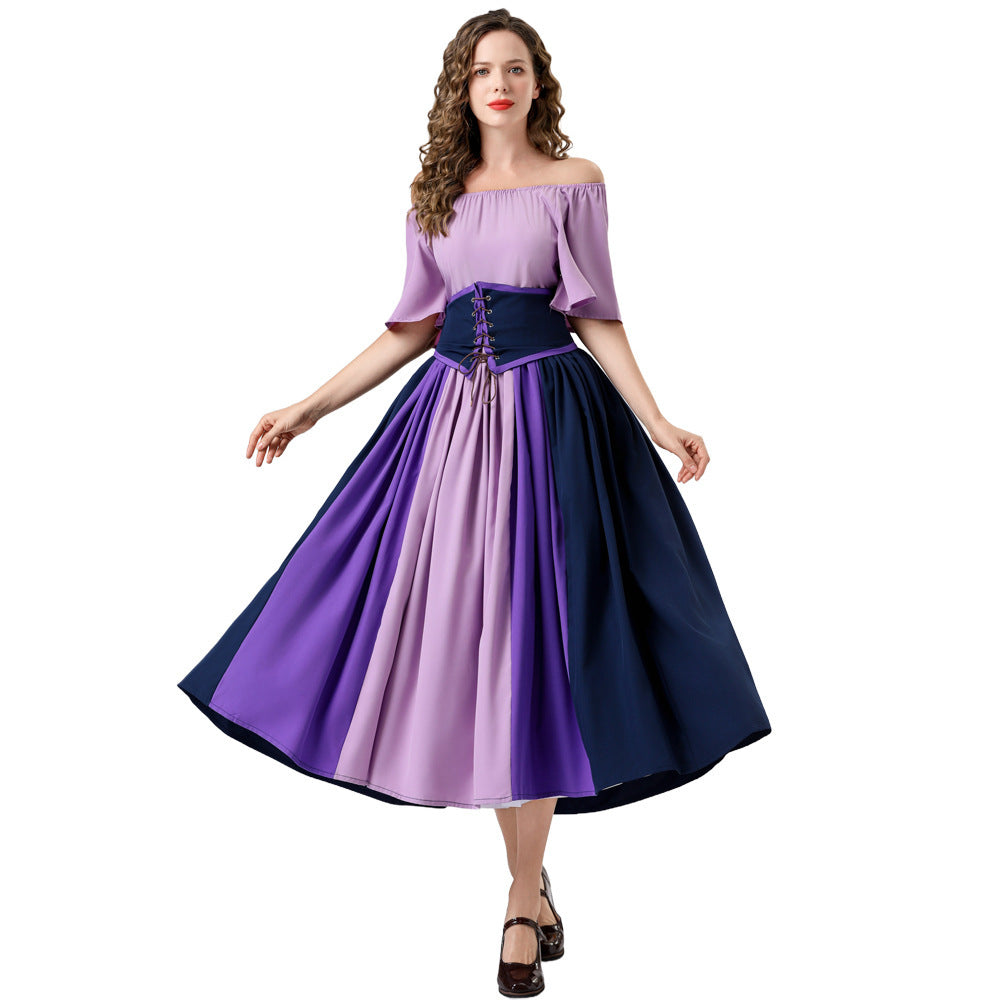 Halloween Costume Adult Medieval Vintage Renaissance European Court Women's Corset Dress Costume