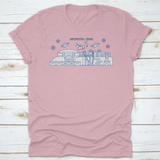 Merry Christmas Arlington Skyline T-Shirt | Texas