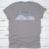 Merry Christmas Arlington Skyline T-Shirt | Texas