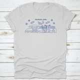 Merry Christmas Arlington Skyline T-Shirt | Texas