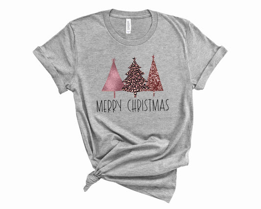 Rose Gold Merry Christmas - Graphic Tee