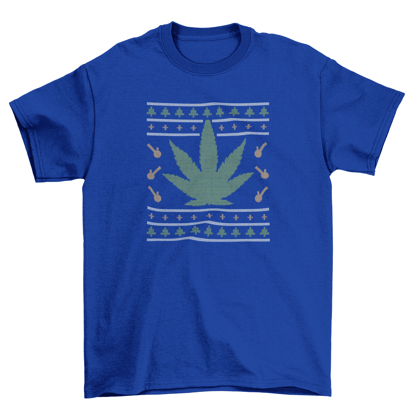 Weed Ugly Christmas Sweater T-Shirt Design