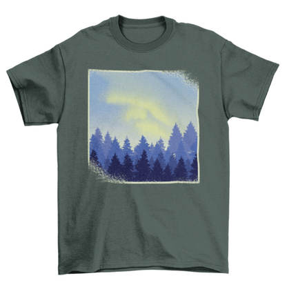 Aurora Borealis Landscape T-shirt