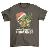 Merry christmas humans t-shirt