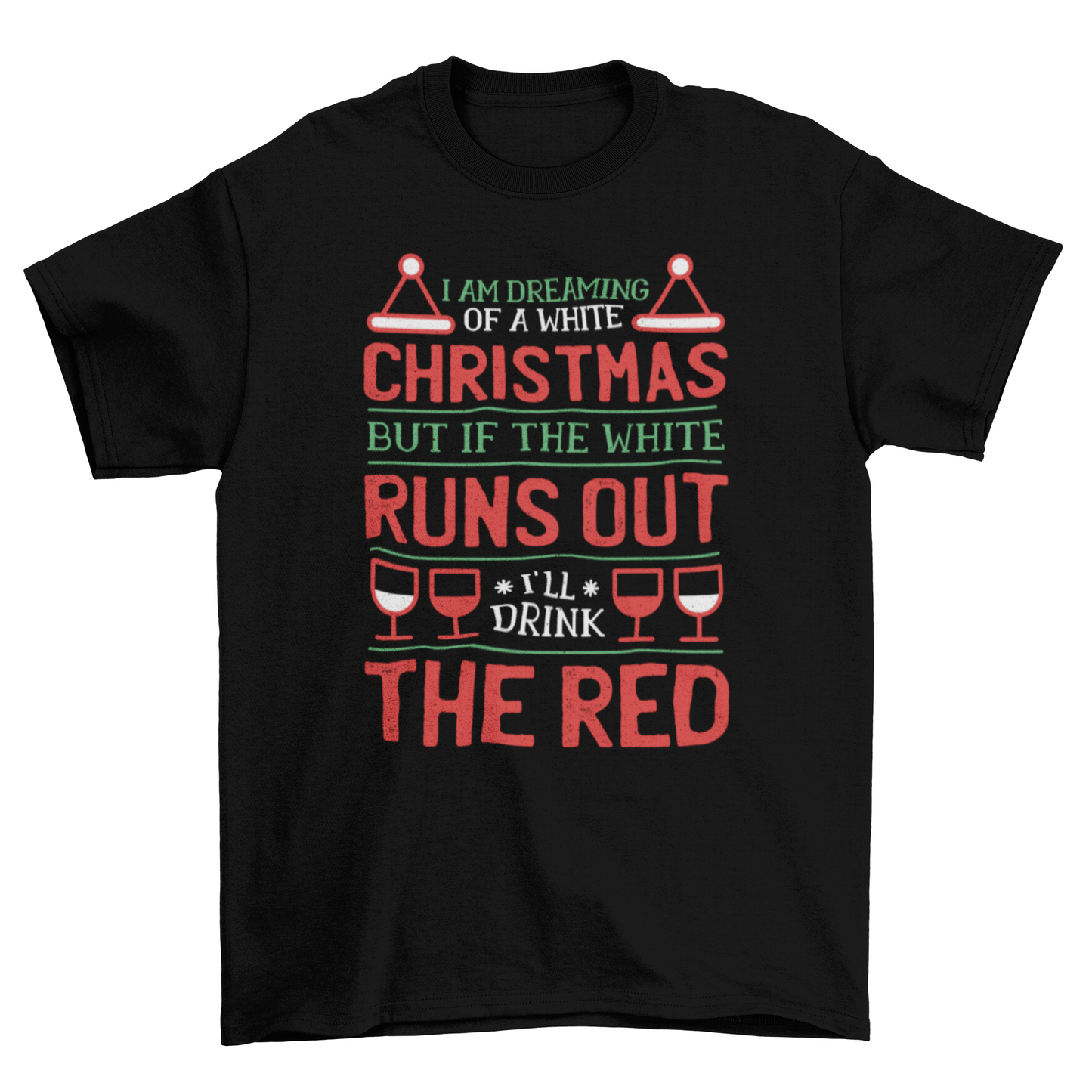 Wine christmas quote t-shirt design