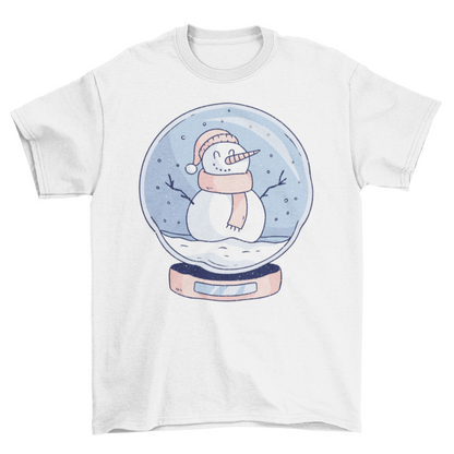 Snowglobe snowman t-shirt