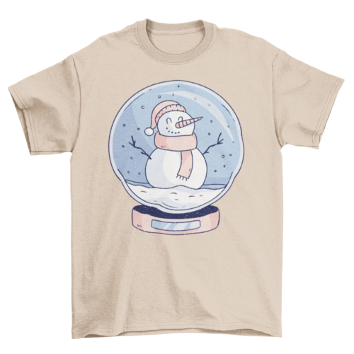 Snowglobe snowman t-shirt