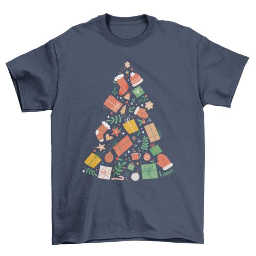 Christmas tree presents t-shirt