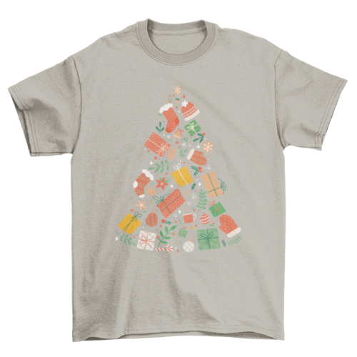 Christmas tree presents t-shirt