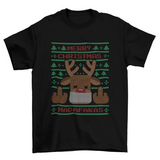 Ugly sweater reindeer t-shirt