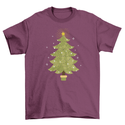 Sparkly christmas tree t-shirt