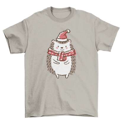 Cute christmas hedgehog t-shirt