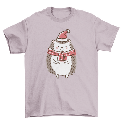 Cute christmas hedgehog t-shirt