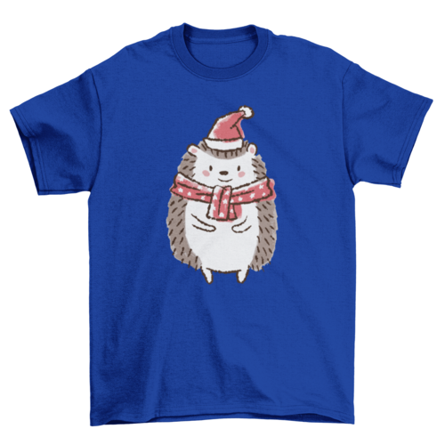 Cute christmas hedgehog t-shirt