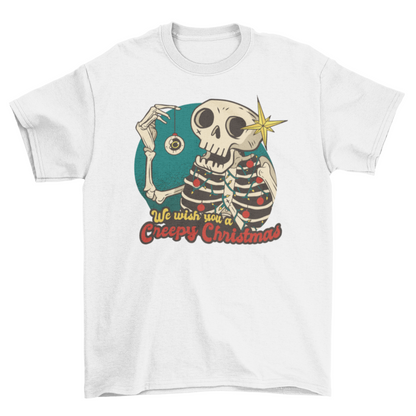 Skeleton christmas cartoon t-shirt