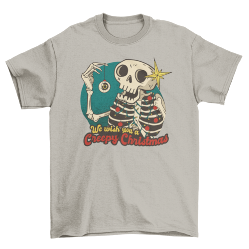 Skeleton christmas cartoon t-shirt