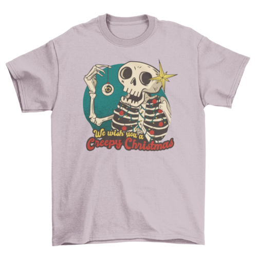 Skeleton christmas cartoon t-shirt