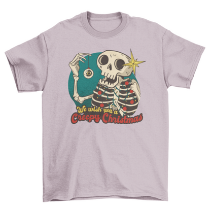 Skeleton christmas cartoon t-shirt