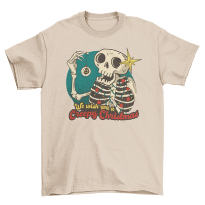 Skeleton christmas cartoon t-shirt