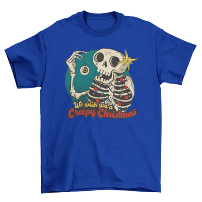 Skeleton christmas cartoon t-shirt