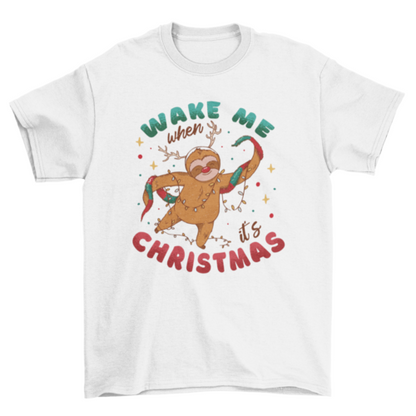 Christmas sloth quote t-shirt