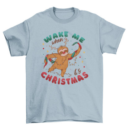 Christmas sloth quote t-shirt