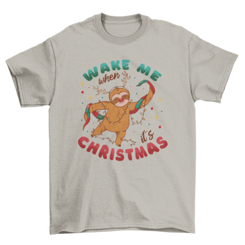 Christmas sloth quote t-shirt