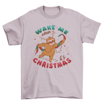 Christmas sloth quote t-shirt