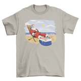 Santa claus on the beach t-shirt