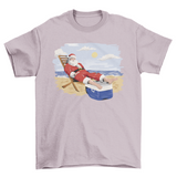 Santa claus on the beach t-shirt