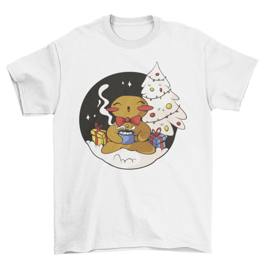 Gingerbread cartoon christmas t-shirt