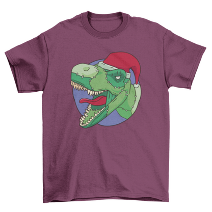 Christmas t-rex dinosaur t-shirt