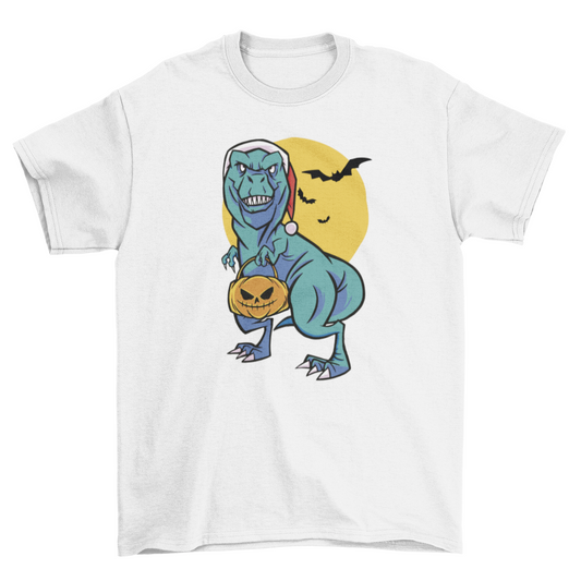 Christmas and Halloween t-rex t-shirt