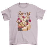 Cute Christmas ramen deer t-shirt